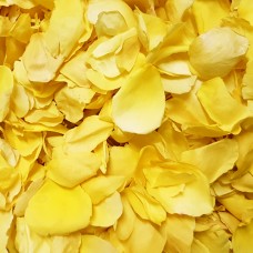 40 Cups - Freeze Dried Rose Petals YELLOW